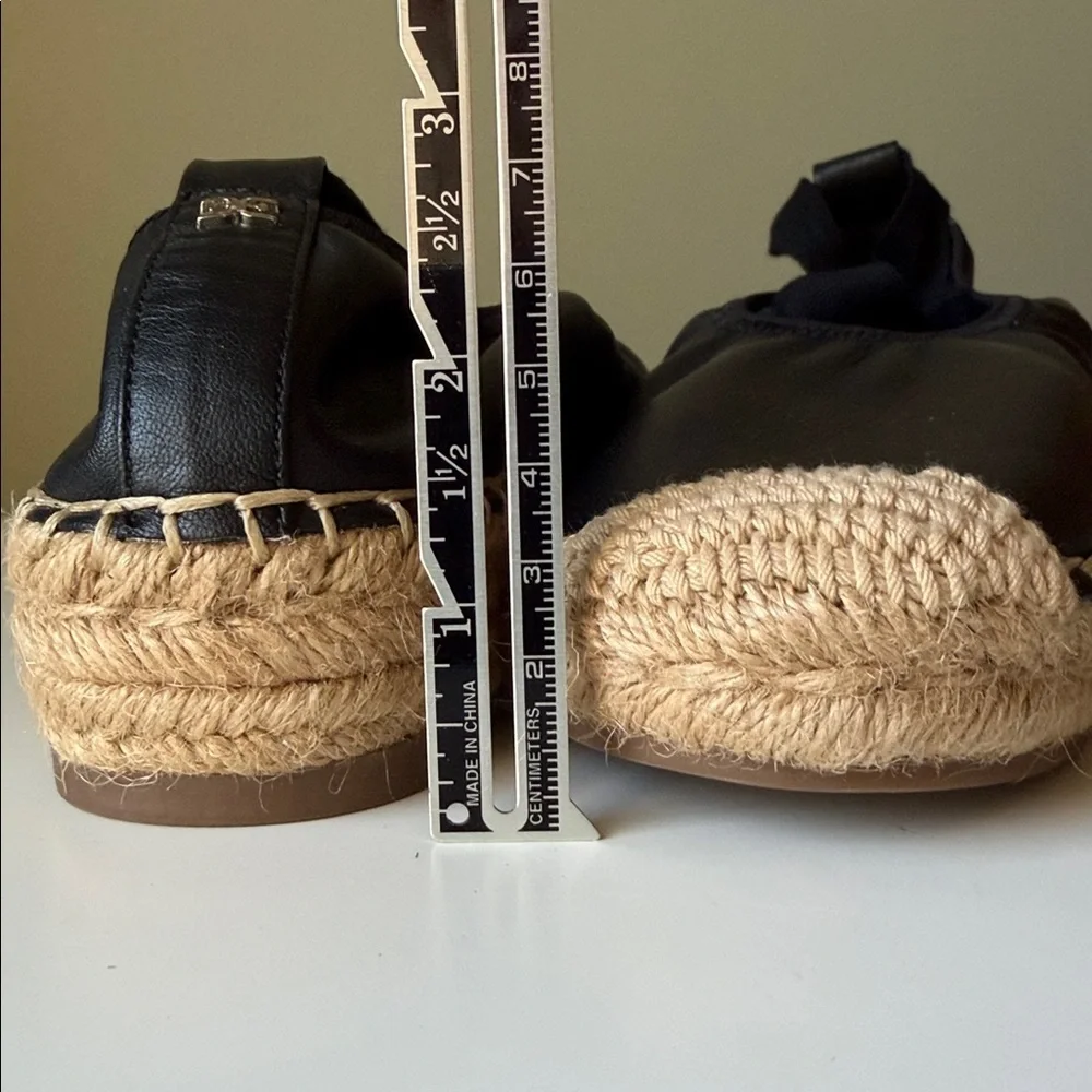 Sam Edelman Ballet Slipper Platform Espadrille Leather Ankle Lace Sample Maisy
